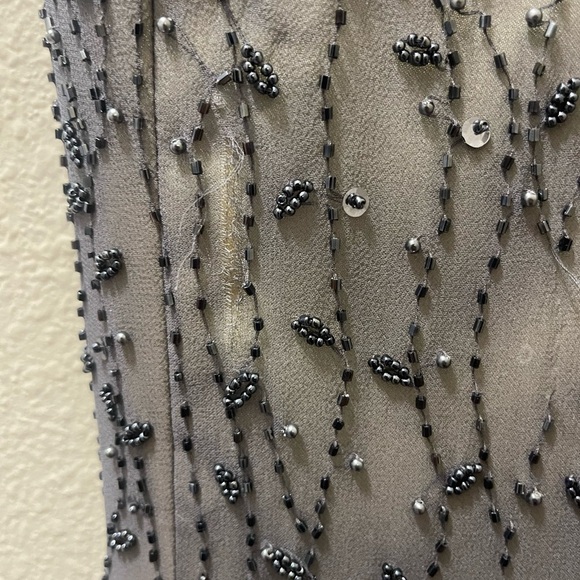 Neiman Marcus Black and Gray Evening Gown - Picture 4 of 6